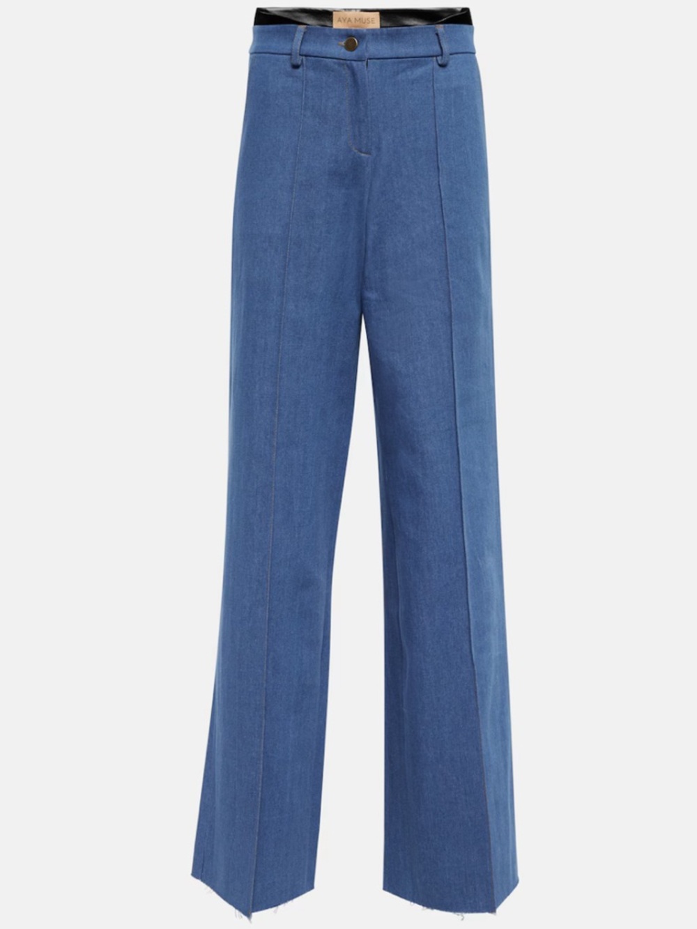 Aya Muse Ule Low-Rise Denim Pants in Blue